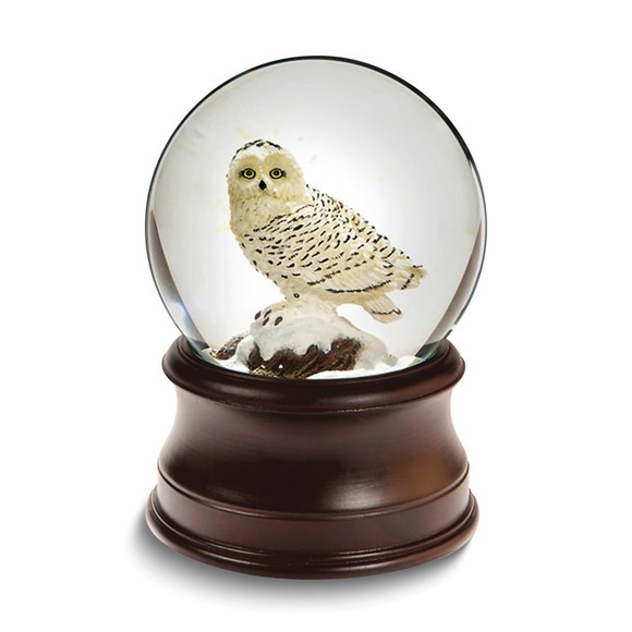 San Francisco Music Box Co. Snowy Owl Musical Water Globe - Picture 1 of 1